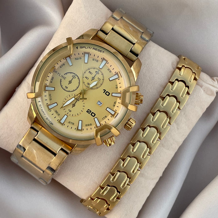 Reloj Deportivo dorado