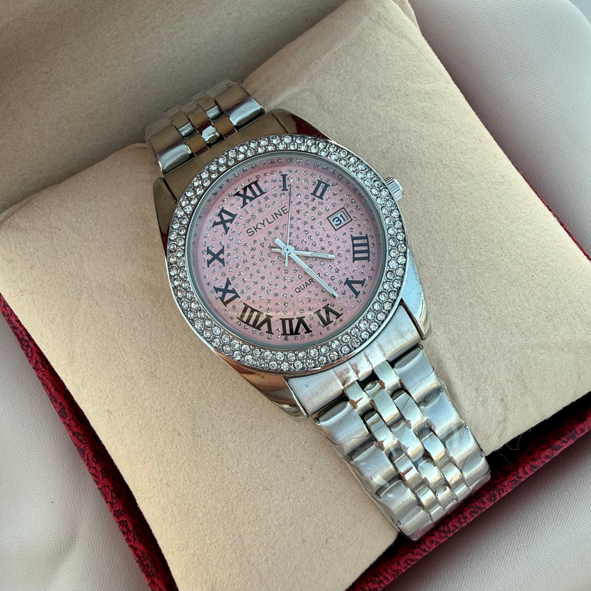 Reloj Rols plata rosa