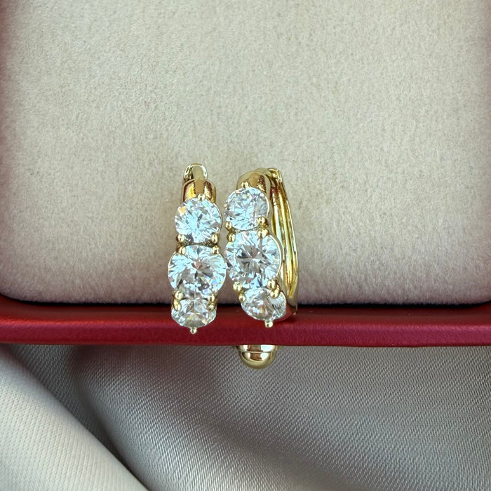 Pendientes Tres diamantinas