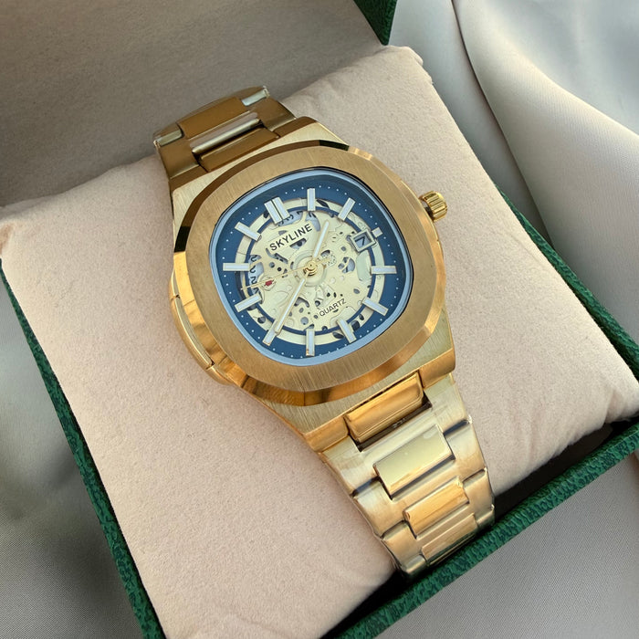 Reloj Longluxe dorado azul