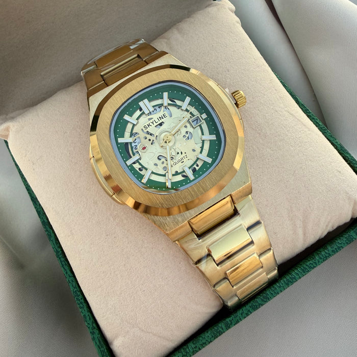 Reloj Longluxe dorado verde