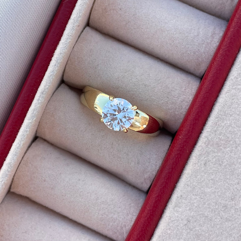 Anillo solitario I love you
