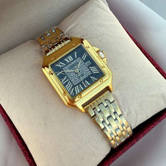 Reloj Carti dorado negro