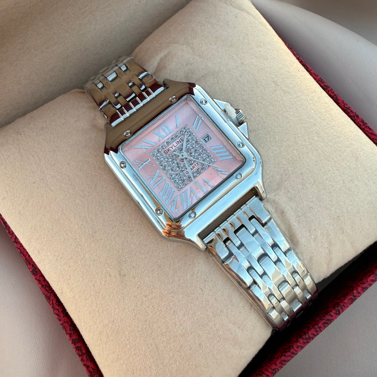 Reloj Carti plata rosa