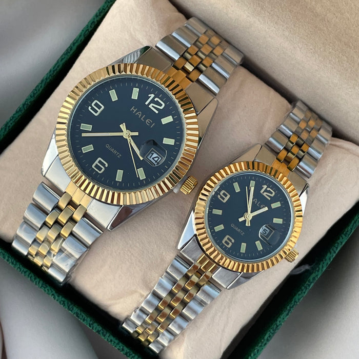 Reloj Rols bicolor negro