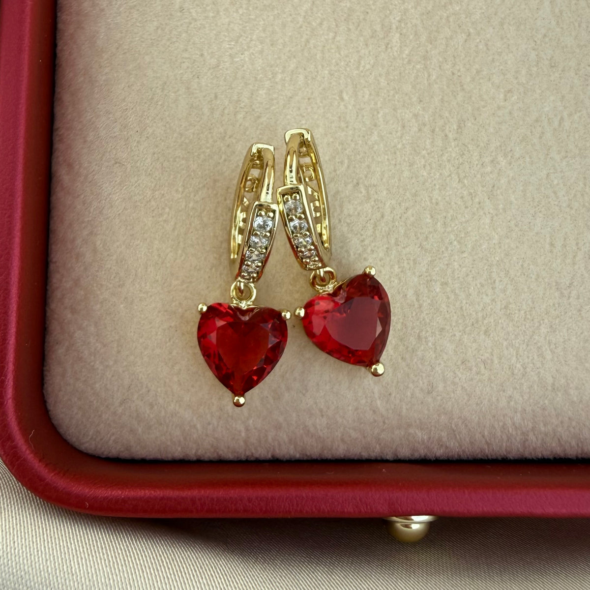 Pendientes Amor rubí