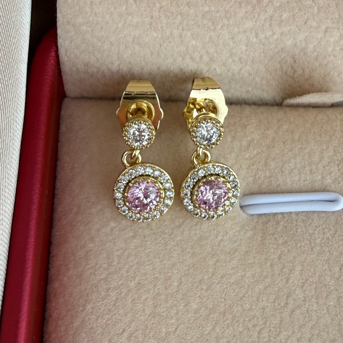 Pendientes Diamant rosa