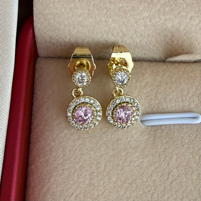 Pendientes Diamant rosa