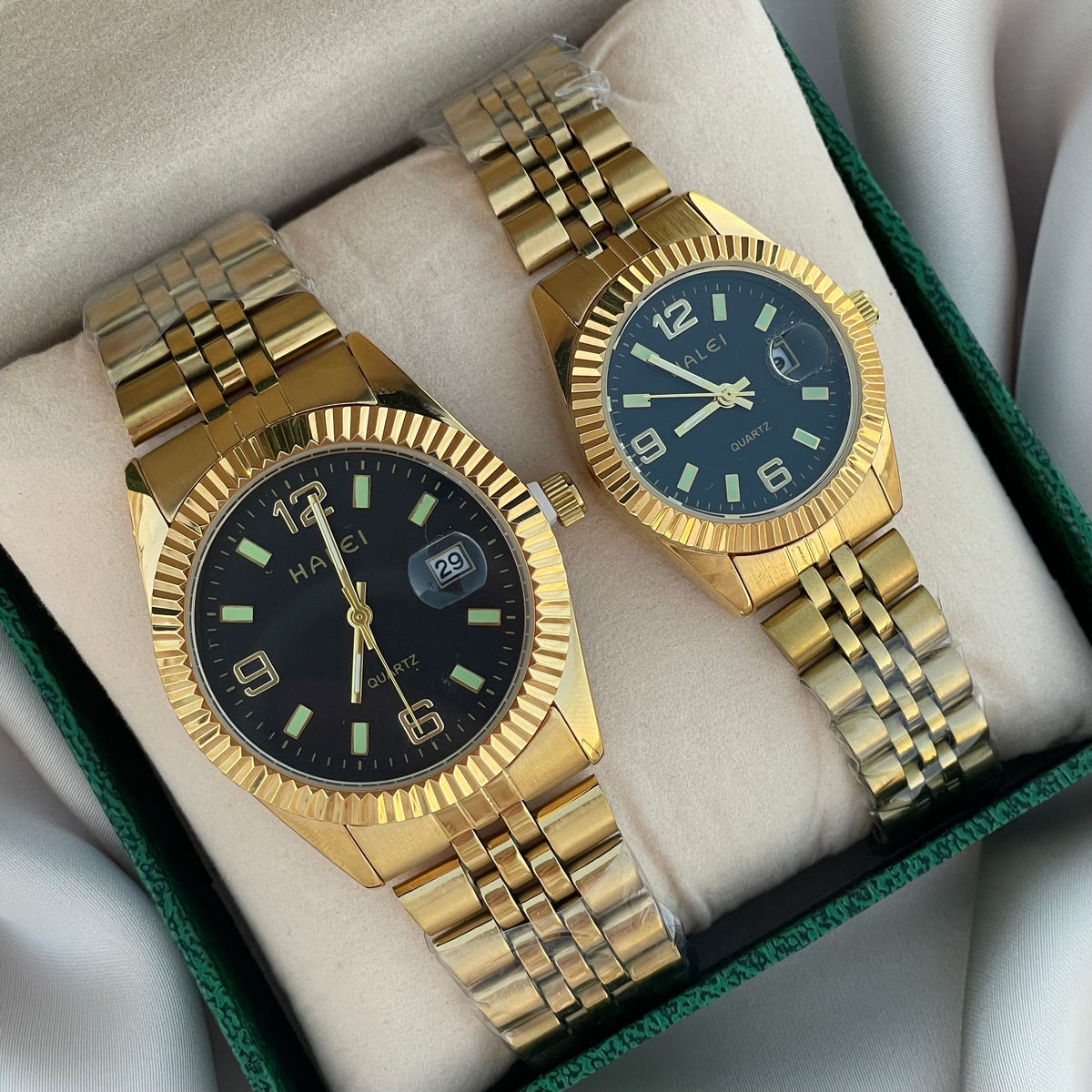 Reloj Rols dorado negro