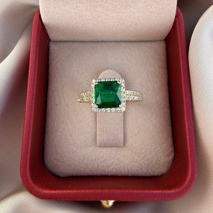 Anillo Esterlina verde