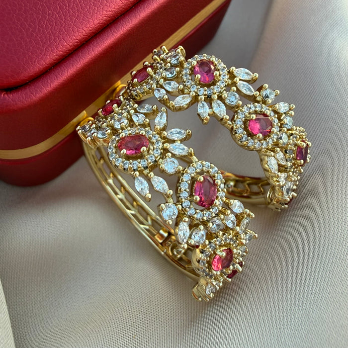 Pendientes grandes Flor rosa