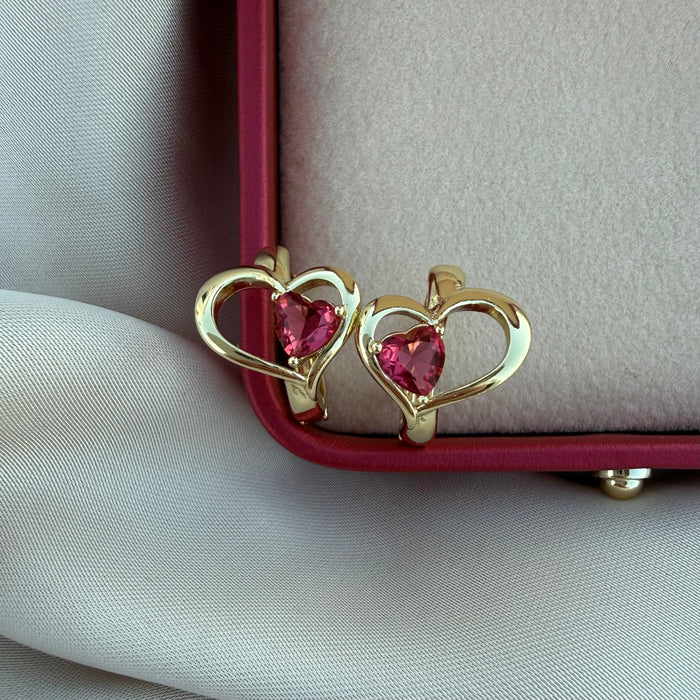 Pendientes Amor rubí