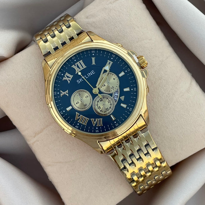 Reloj Elegant dorado y azul