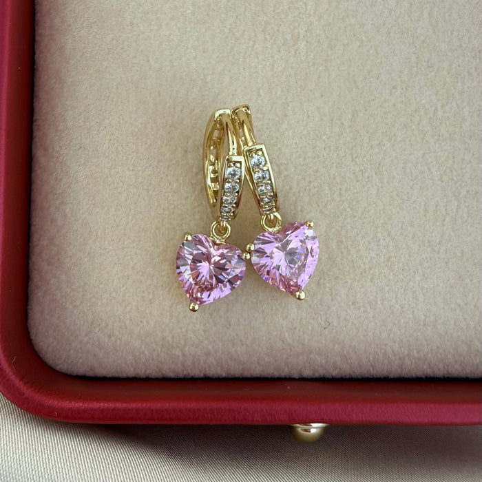 Pendientes Amor rosa