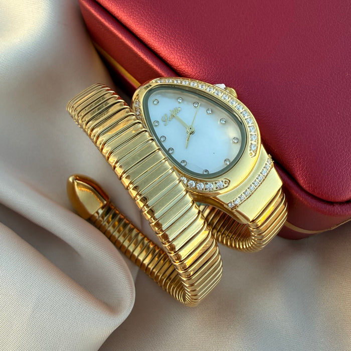 Reloj Serpentina dorado