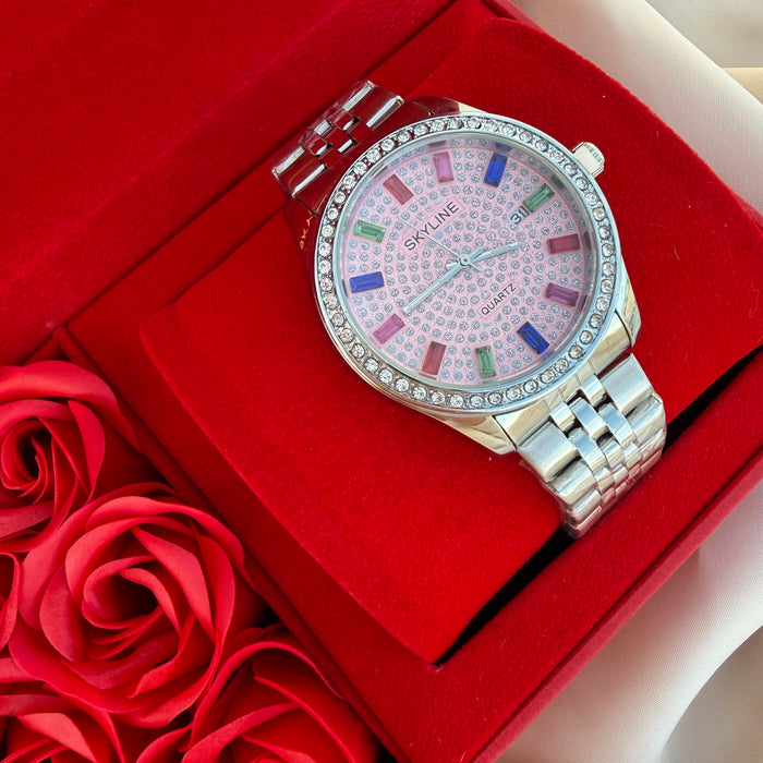 Reloj Multicolor plata-rosa