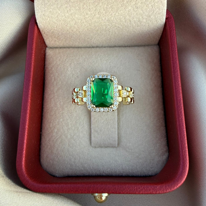 Anillo Radiant verde