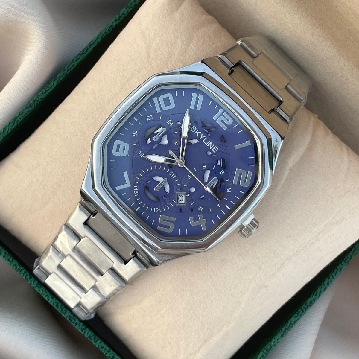 Reloj Curren plata-azul