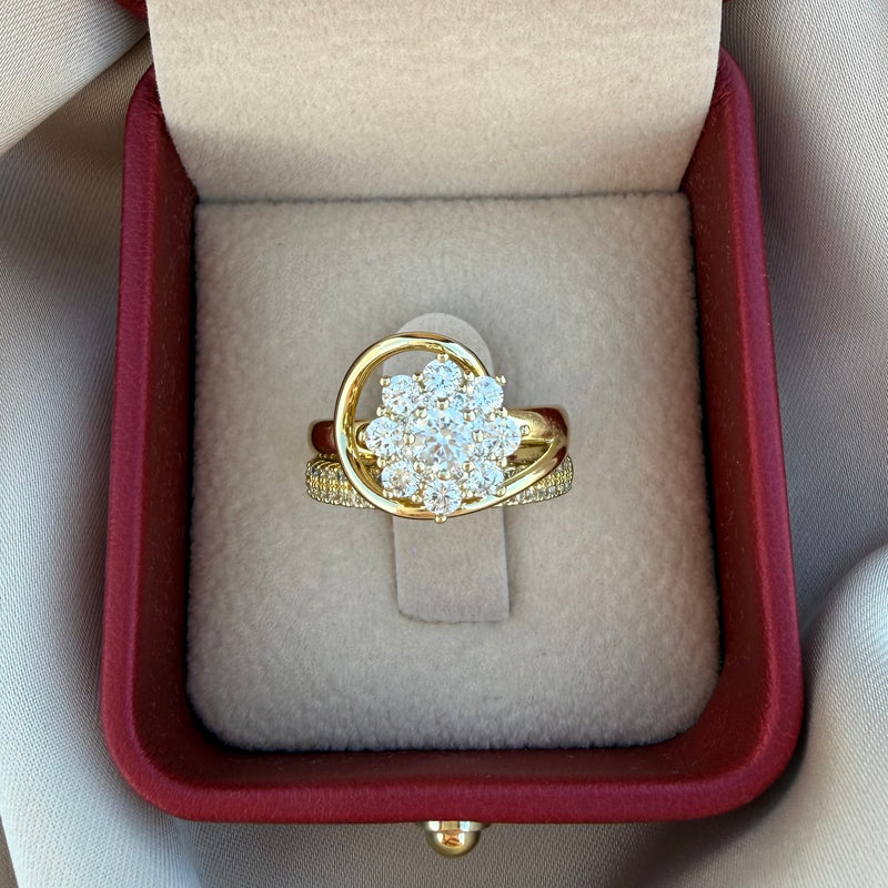 Anillo doble Rosa