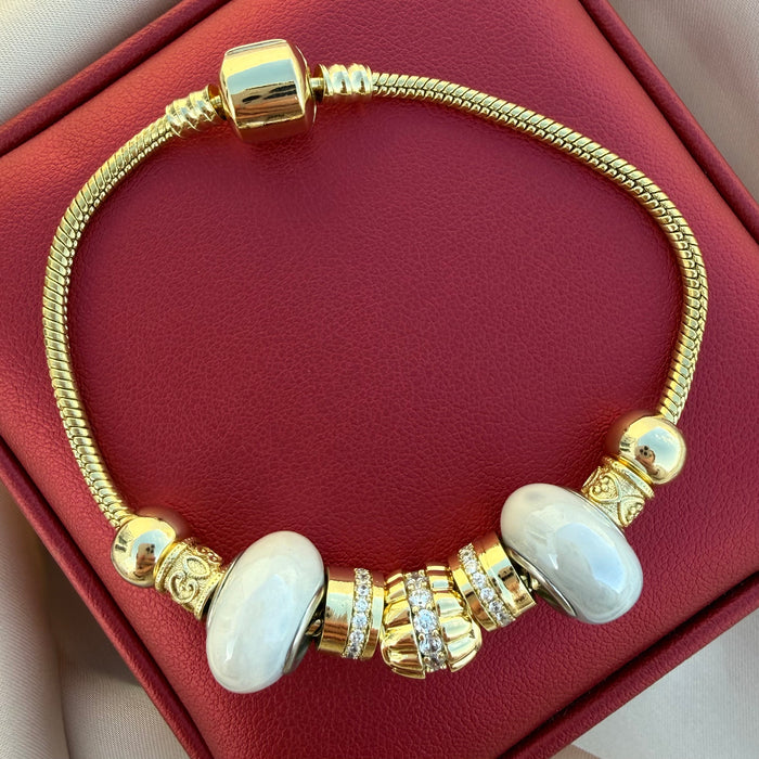 Pulsera Charms bicolor