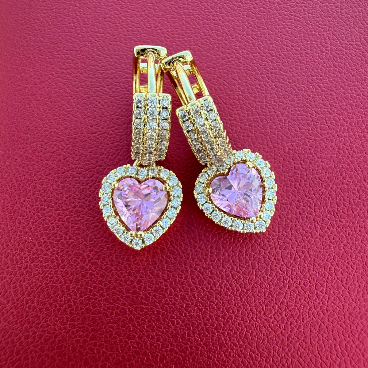 Pendientes Amor rosa