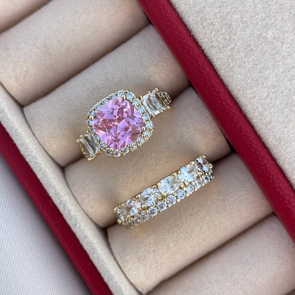 Anillo Brilliant rosa