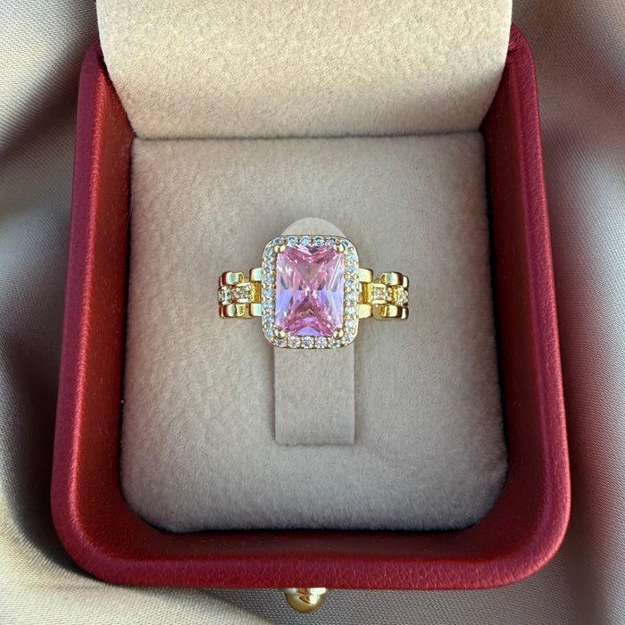 Anillo Radiant rosa
