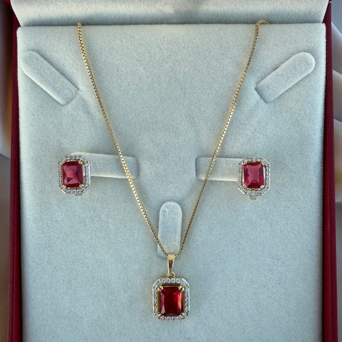 Conjunto Diamant rubi