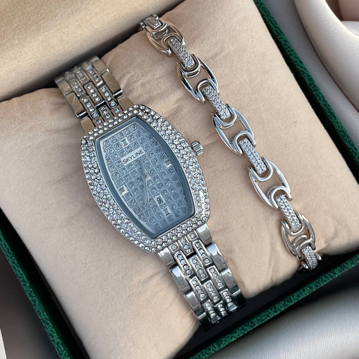 Reloj Carti plata brillo
