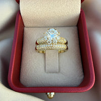 Anillo doble Moisanita