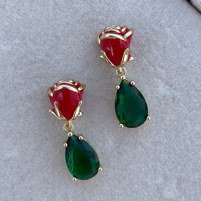 Pendientes Roja verde