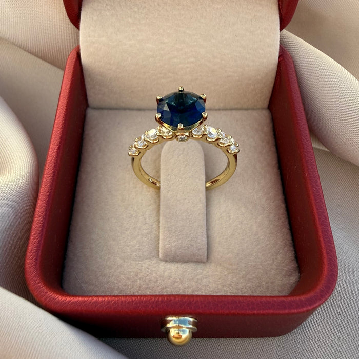Anillo Elle azul zafiro