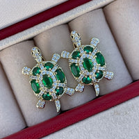 Pendientes Tortuga esmeralda