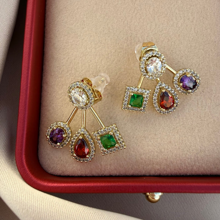 Pendientes Triangular multicolor