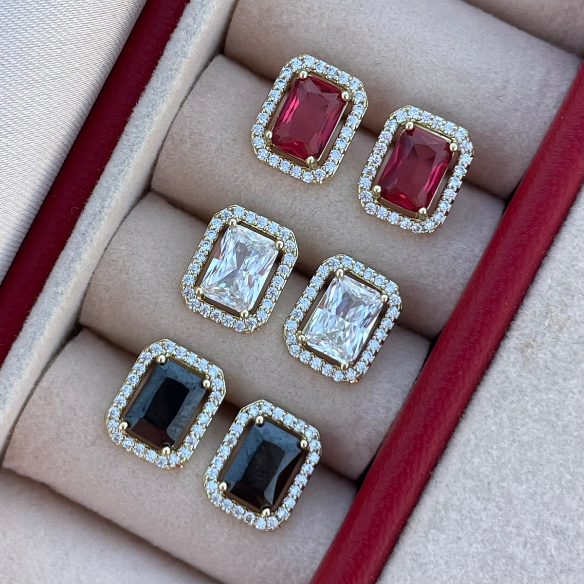 Pendientes Diamant cuadrados
