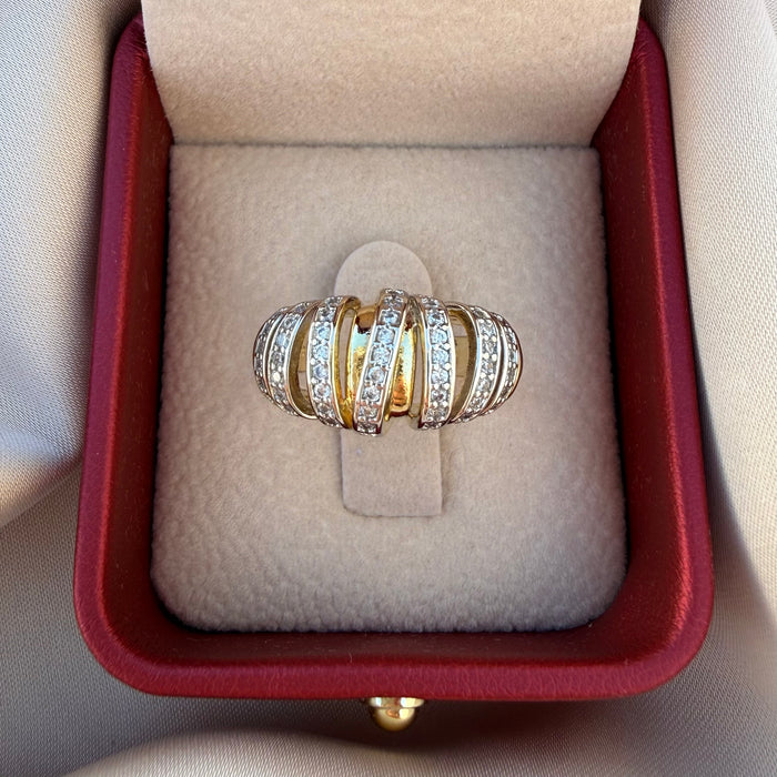 Anillo Espiral bicolor