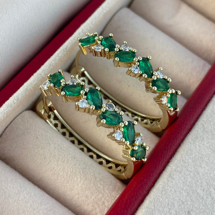 Argollas grandes Luxy verdes