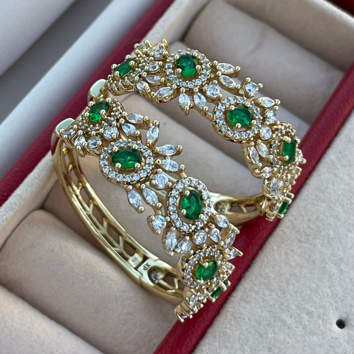 Argollas grandes Glamour verdes