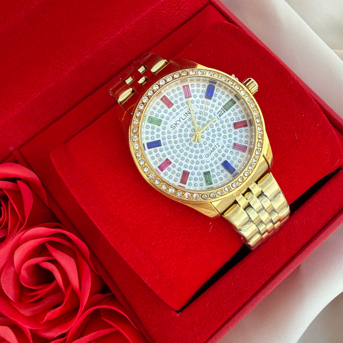 Reloj Multicolor dorado