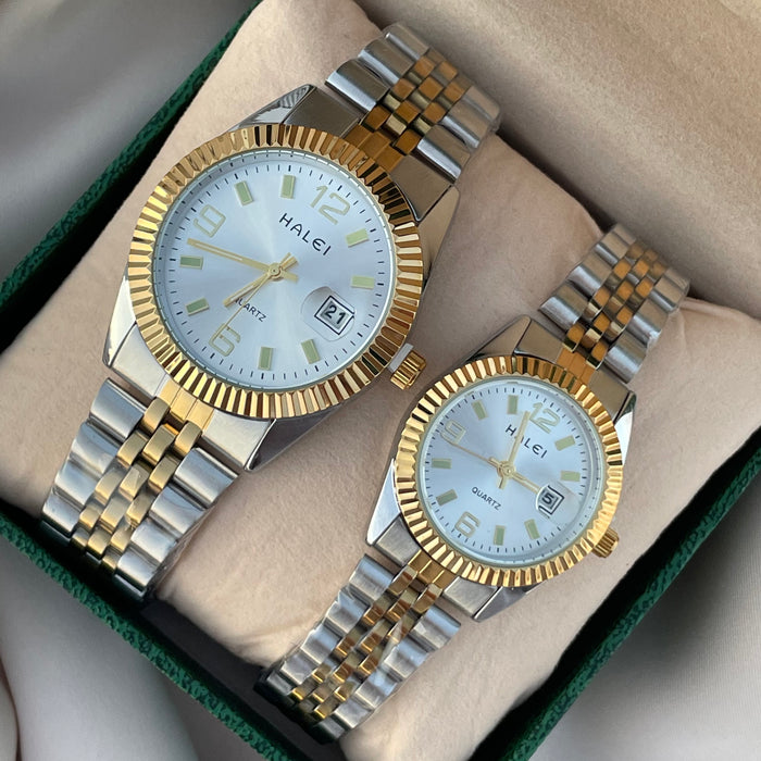 Reloj Rols bicolor blanco