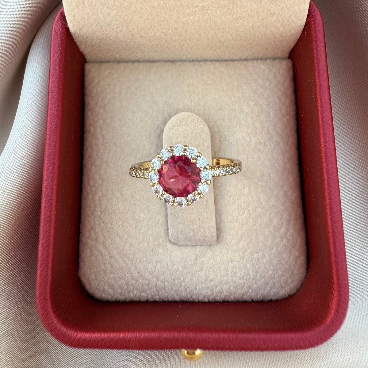 Anillo Promesa rosa fucsia