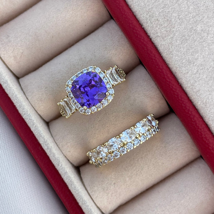 Anillo Brilliant violeta