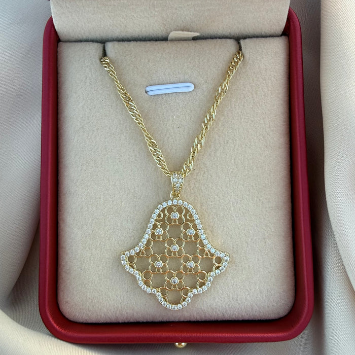Collar Mano de Fátima mosaico