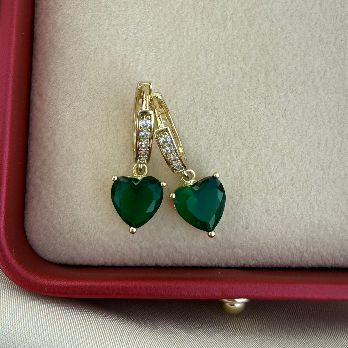 Pendientes Amor verdes