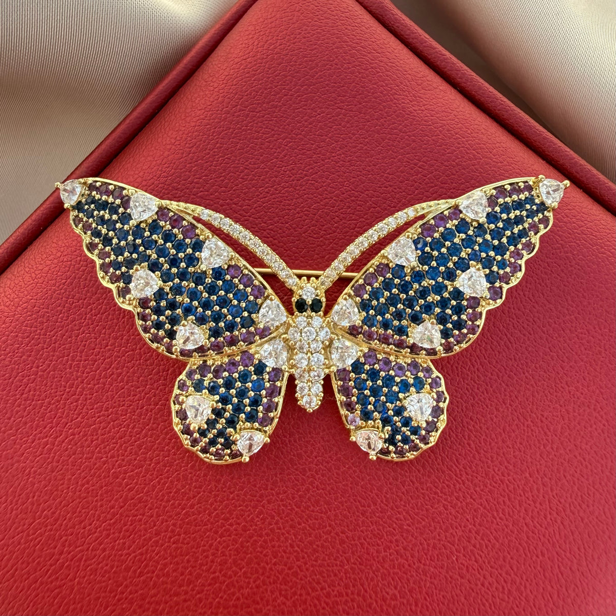 Broche Mariposa multicolor
