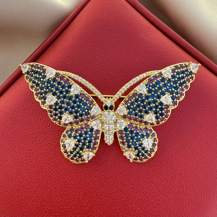 Broche Mariposa multicolor