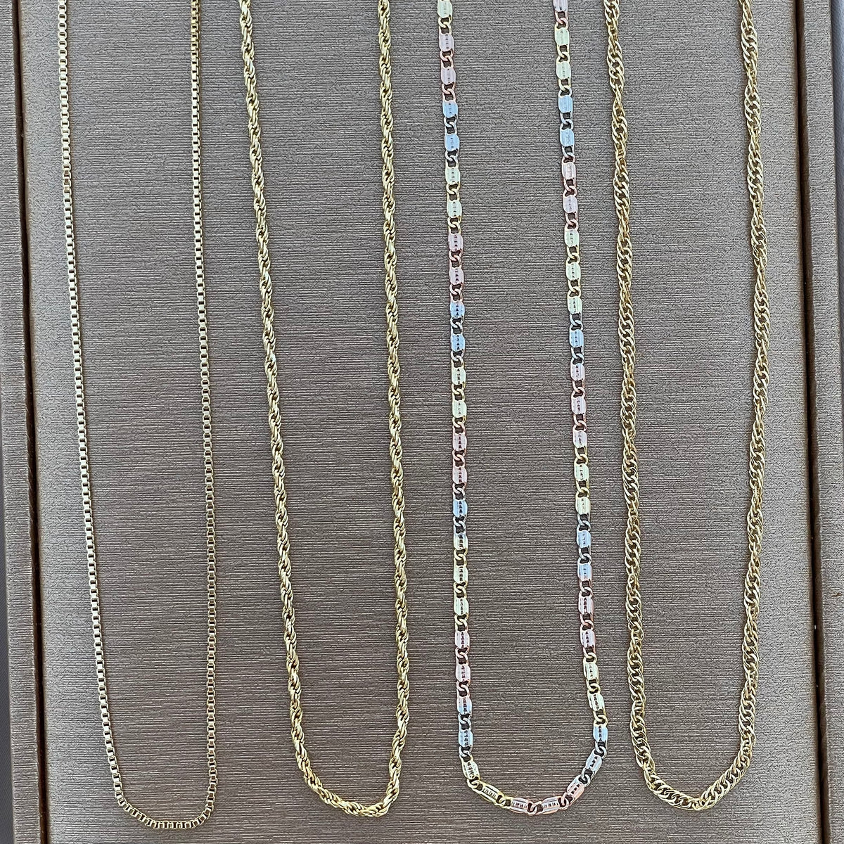 Cadenas de Oro 14K laminado