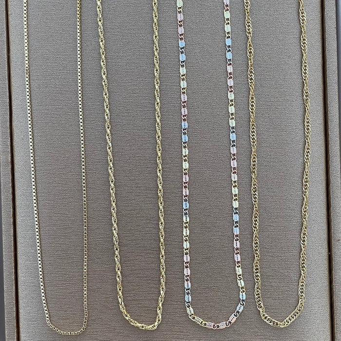 Cadenas de Oro 14K laminado