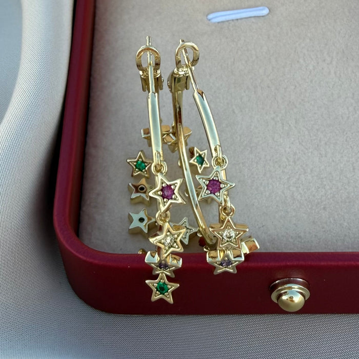 Argollas Estrella multicolor