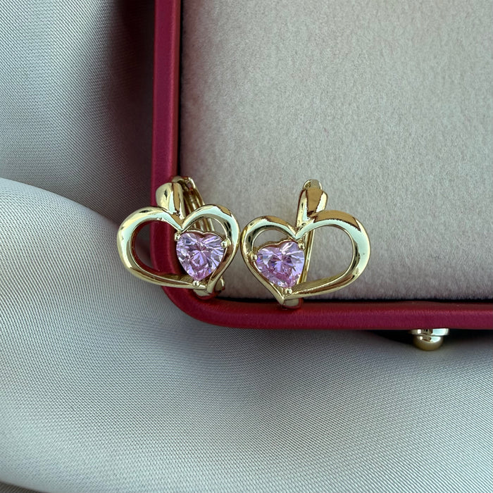 Pendientes Amor rosa